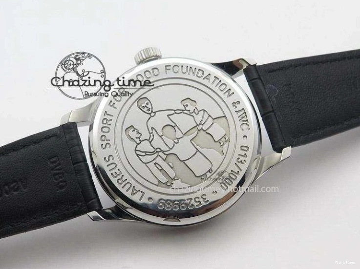 MIROTIME 0327 Portuguese Real PR IW500112 ZF 1:1 Laureus Edition On Black Leather Strap A Flexible 7369